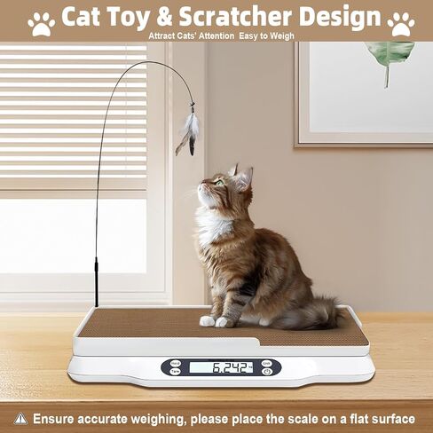مقياس PET متعدد الوظائف MAX 66 رطل CAT Dog مقياس مع شاشة LCD وشاشة HOLD/TARE لجرى القطط تشمل ألعاب الخدش واللوازم الصحية in Saudi Arabia