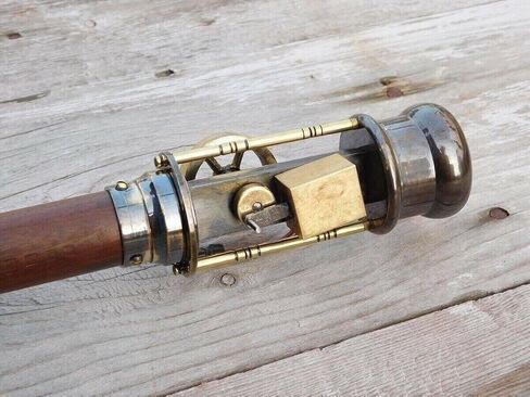 طراز محرك البخار النحاسي العتيق ، قصب المشي Steampunk - 36 "مصمم خشبي عتيقة مصنوعة يدويًا قصب عصا خشبية مصنوعة يدويًا - قصب المشي الصلب قابل للتعديل للرجال والنساء والمسنين in Saudi Arabia
