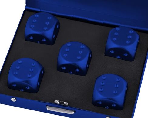 DS.DISTINCTIVE STYLE Aluminum Alloy Dice 5 Pieces 16mm Portable Metal Dices with Case 6 Sided Dice for Party Game in Saudi Arabia