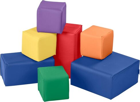 Jumbo Building Blocks, Foam Blocks, Assorted, 7-Piece in Saudi Arabia