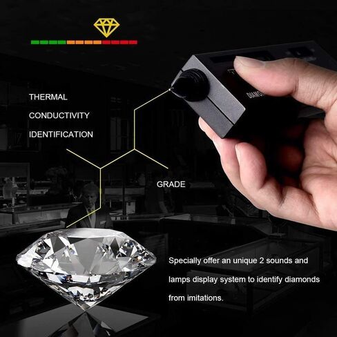 High Accuracy Diamond Tester and 2pc 30X Magnifying Glasses Professional Jeweler’Stool Kit Combo，for Novice and Expert - Diamond Selector 9V Battery Included(Diamond Testers) in Kuwait
