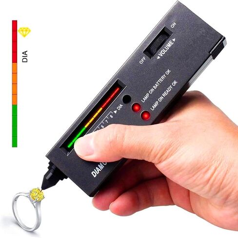 High Accuracy Diamond Tester and 2pc 30X Magnifying Glasses Professional Jeweler’Stool Kit Combo，for Novice and Expert - Diamond Selector 9V Battery Included(Diamond Testers) in Kuwait