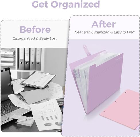 Skydue School Supplies Set-1 "3 حلقات الموثق ، 2 مجلدات الملفات المتوسعة ، 3 أجهزة دفتر حلزونية ، 8 فواصل علامات التبويب وحقبة القلم الرصاص-قرطاسية لطيفة للدراسة الثانوية ، الكلية الأساسية الأرجواني in Kuwait