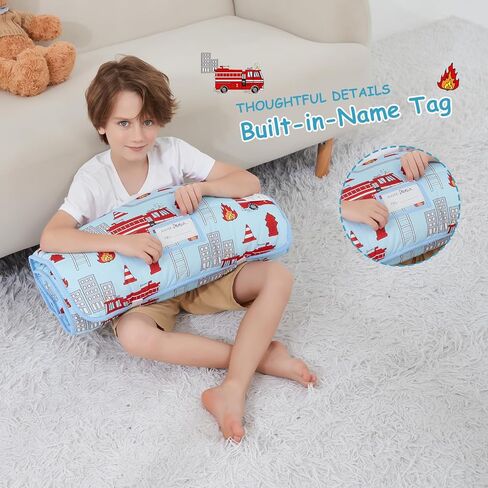 حصيرة قيلولة Softan Toddler مع وسادة وبطانية ، حصيرة قشور كبيرة متداخلة ، أكياس نوم للفتيان ، من السهل لفها ، حقيبة نوم للأطفال للرعاية النهارية ، مرحلة ما قبل المدرسة. in Kuwait