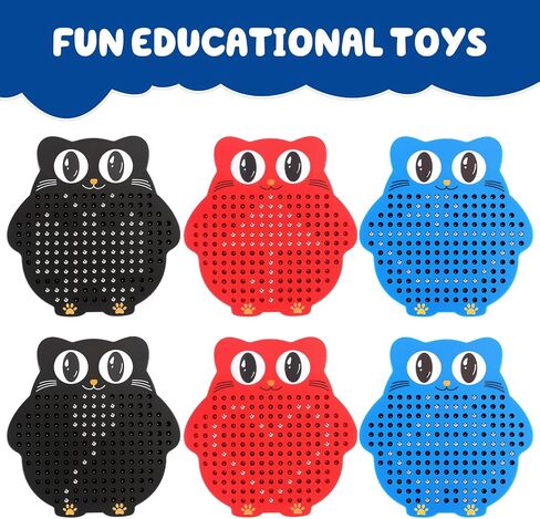 Soulchen 3 PCS Mini Magnetic Drawing Board Kit مع خرز وقلم مغناطيس القلم لطيف البومة السفر المغناطيسية لأنشطة ركوب السيارات in Kuwait