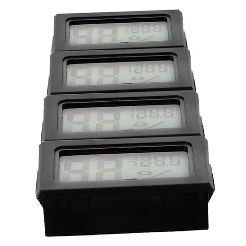 4pcs درجة الحرارة الرقمية الصغيرة والرطوبة مراقبة شاشة LCD شاشة مقياس الرطوبة لزواحف terrarium الدفيئة خزانة الثلاجة دقة قراءات موفرة للطاقة في وقت واحد in Saudi Arabia