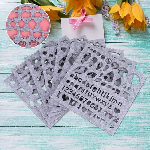 Qiilu Needle Coulting Stencilsfting Tools 7pcs تعيين إبرة DIY المزيج المزيج من القالب المبتدئ الأداة الإبرة مجموعة الإبرة طقم مشاعر زين in Saudi Arabia