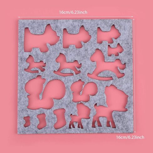 Qiilu Needle Coulting Stencilsfting Tools 7pcs تعيين إبرة DIY المزيج المزيج من القالب المبتدئ الأداة الإبرة مجموعة الإبرة طقم مشاعر زين in Saudi Arabia