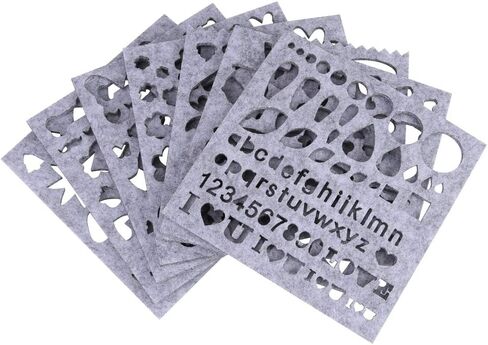 Qiilu Needle Coulting Stencilsfting Tools 7pcs تعيين إبرة DIY المزيج المزيج من القالب المبتدئ الأداة الإبرة مجموعة الإبرة طقم مشاعر زين in Saudi Arabia