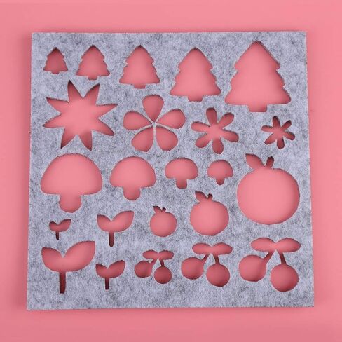 Qiilu Needle Coulting Stencilsfting Tools 7pcs تعيين إبرة DIY المزيج المزيج من القالب المبتدئ الأداة الإبرة مجموعة الإبرة طقم مشاعر زين in Saudi Arabia