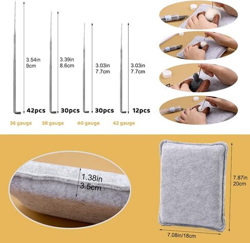 Mayboos 148Pcs Needle Felting Kit,Wool Felting Needles Tool, with 4 Sizes Felting Needles,Felting Pad for Beginner Professional in Saudi Arabia