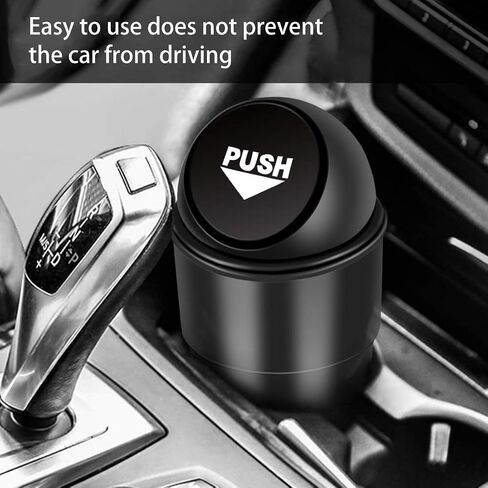Car Garbage Can with Lid, Leakproof Vehicle Automotive Cup Holder Car Trash Can, Small Trash Bin for Automotive Office Home Kitchen (Blue, 1) in Saudi Arabia