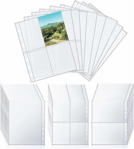 A5 Binder Pockets, 30 Pcs 6 Holes A5 Binder Card Sleeves Waterproof PVC Binders Inserts Zipper Folders for 6-Ring Notebook Loose Leaf Bags Game Cards Photocard in Saudi Arabia