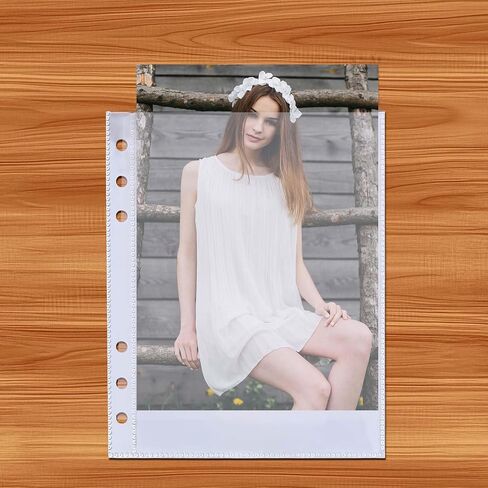 A5 Binder Pockets, 30 Pcs 6 Holes A5 Binder Card Sleeves Waterproof PVC Binders Inserts Zipper Folders for 6-Ring Notebook Loose Leaf Bags Game Cards Photocard in Saudi Arabia