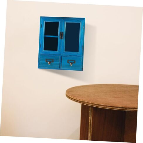 MERRYHAPY Home Office Storage Cabinet Wooden Small Shelf Vintage Decor Low Storage Cabinet Multi-Purpose Bins in Saudi Arabia