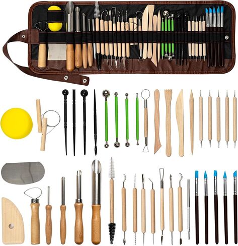 42 PCS Clay Tool ، مجموعة أدوات النحت الطينية ، يمكن استخدام أدوات الفخار في الخداع ، النحت ، المصبوب ، وتشكيل الحرف الطينية ، للمبتدئين والهواة والفنانين in Kuwait