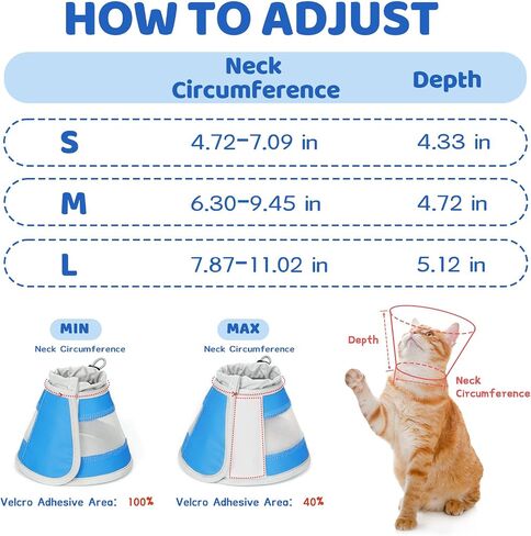 AIR AIR MESH CAT CONE CONE LOOT للتوقف عن لعق ، قابلة للتعديل ، مخروطات هريرة قابلة للطي خفيفة الوزن بعد انتعاش الجراحة للقطط والقطط (الأرجواني الخفيف ، S) in Saudi Arabia