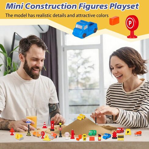 41 PCS Mini Construction أشكال Playset Toys Toppers Toppers Decoration Construction Party Party Forms Supplies Favors in Saudi Arabia
