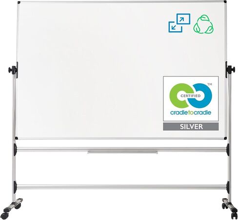 MasterVision Earth-It Easy Clean Mobile Presentation Easel, Two-Sided, 47.2" x 70.8" (RQR0521) in Saudi Arabia