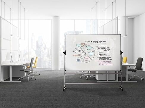 MasterVision Earth-It Easy Clean Mobile Presentation Easel, Two-Sided, 47.2" x 70.8" (RQR0521) in Saudi Arabia