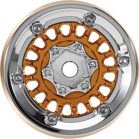 INJORA ModuWheel 1.0" Aluminum Beadlock Wheels Negative Offset -4.4mm for TRX4M SCX24 1/18 1/24 RC Crawlers(Black) in Saudi Arabia