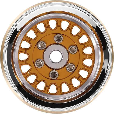 INJORA ModuWheel 1.0" Aluminum Beadlock Wheels Negative Offset -4.4mm for TRX4M SCX24 1/18 1/24 RC Crawlers(Black) in Saudi Arabia