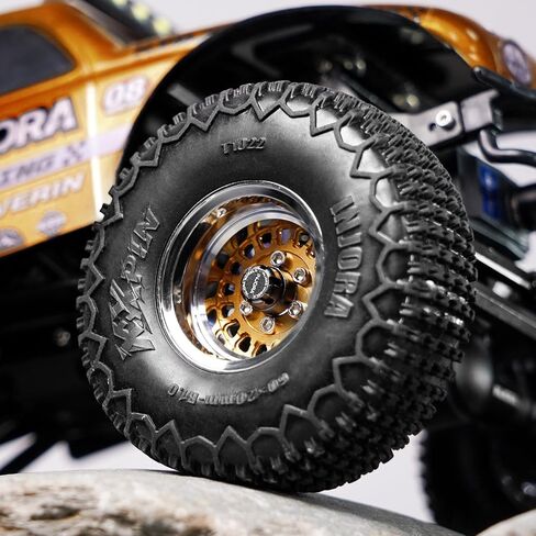 INJORA ModuWheel 1.0" Aluminum Beadlock Wheels Negative Offset -4.4mm for TRX4M SCX24 1/18 1/24 RC Crawlers(Black) in Saudi Arabia