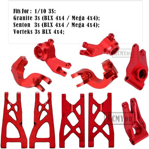 ترقيات جزء من 1/10 الجرانيت/الحاسو 4x4 3S BLX & MEGA 550 ، Vorteks 4x4 3S BLX ، ذراع التعليق الخلفي الأمامي والتعرجية الكتل Caster Caster Caster Colter in Saudi Arabia
