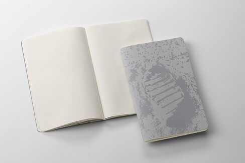 Moleskine Limited Edition Journals Cahier المستوحاة من ناسا ، غطاء ناعم ، كبير (5 "× 8.25") ، عادي ، أسود/رمادي ، 80 صفحة (مجموعة من 2) in Kuwait