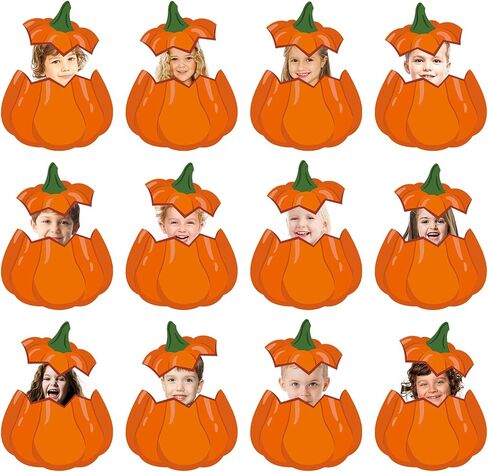 50 Sets Fall Pumpkin Cutouts Thanksgiving Bulletin Board Decor Autumn Pumpkin Paper Cut-Outs DIY Pumpkin Photo Craft for Classroom Home Party in Saudi Arabia