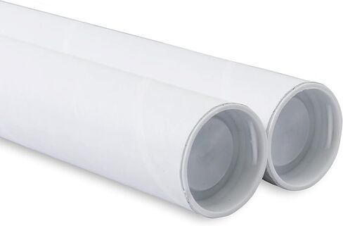 أنبوب بريد MagicWater Supply - 1.5 بوصة × 12 بوصة - أبيض - 10 عبوات - لشحن وتخزين الملصقات والفنون والحرف اليدوية والمستندات in Kuwait