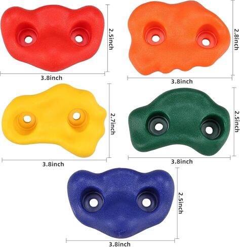 Yaegoo Climbing Holds for Kids and Adults, Rock Climbing Holds - Mounting Hardware Included - Climbing Rocks for DIY Rock Climbing Wall (25 PCS) in Kuwait