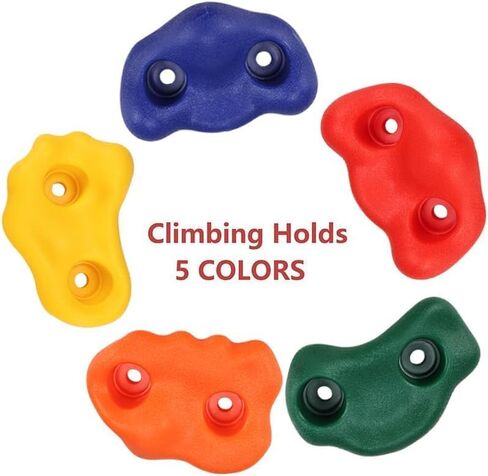 Yaegoo Climbing Holds for Kids and Adults, Rock Climbing Holds - Mounting Hardware Included - Climbing Rocks for DIY Rock Climbing Wall (25 PCS) in Kuwait