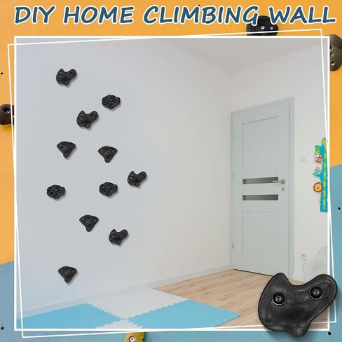 Soulchen 20 PCS Rock Climbing يثقل لمتسلق 3 أشكال إضافية صخور كبيرة من الحجارة الحجارة مع وجع ، المسمار للعب المنتزهات الداخلية والخارجية في حديقة الفناء الخلفي. in Kuwait