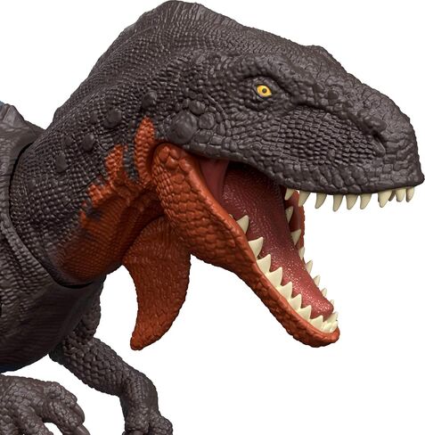 Mattel Jurassic World Rebirth Wild Roar Dinosaur Toy ، Abelisaurus Posable Posible ، Houply Attups Multi-Direction Attack in Saudi Arabia