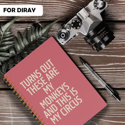 Evcprz Funny Quote Notebook Journal, “Turns Out These Are My Monkeys and This Is My Circus" Retro Sarcastic Office Notebook, Gag Gifts for Coworkers Boss Friends, Spiral Notebook 5.5x8.3 Inch in Kuwait