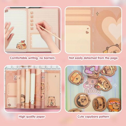 GELUODE CAPYBARA A7 MINI Noteboor ، CLAW Machine Design Cute Kawaii Capybara موضوع ، ومتعة ومفتحة وظيفية للمجلات ، المذكرات والهدايا للأطفال (Orange) in Saudi Arabia