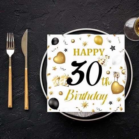 50pcs 70 عيد ميلاد مناديل ، والمناديل عيد ميلاد أبيض وذهب عيد ميلاد سعيد يمكن التخلص منها للاحتيال على ورقة منديل للمشروبات للمنديل للذكرى السنوية ، 13 × 13 بوصة in Kuwait