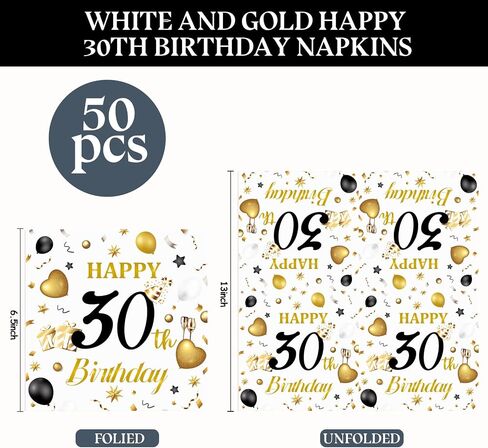50pcs 70 عيد ميلاد مناديل ، والمناديل عيد ميلاد أبيض وذهب عيد ميلاد سعيد يمكن التخلص منها للاحتيال على ورقة منديل للمشروبات للمنديل للذكرى السنوية ، 13 × 13 بوصة in Kuwait