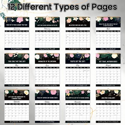 JAPBOR Aesthetic Floral Design Calendar - 2026 Abstract Flower Wall Calendar, 12 Months Hanging Planner with Thick Paper, Floral Themed Weekly Monthly Organizer for Home Office Living Room (14" x 11") in Kuwait