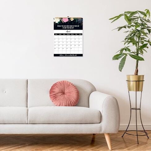JAPBOR Aesthetic Floral Design Calendar - 2026 Abstract Flower Wall Calendar, 12 Months Hanging Planner with Thick Paper, Floral Themed Weekly Monthly Organizer for Home Office Living Room (14" x 11") in Kuwait