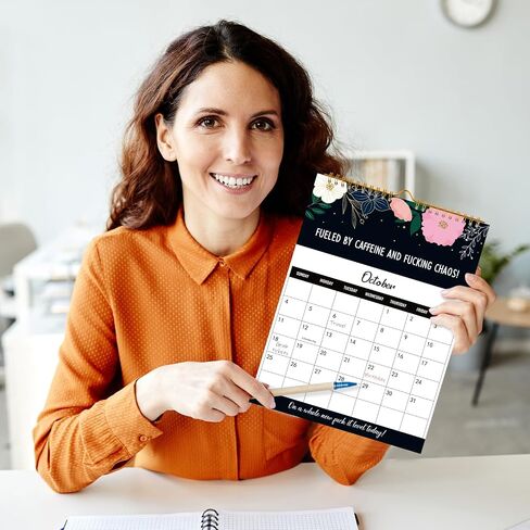 JAPBOR Aesthetic Floral Design Calendar - 2026 Abstract Flower Wall Calendar, 12 Months Hanging Planner with Thick Paper, Floral Themed Weekly Monthly Organizer for Home Office Living Room (14" x 11") in Kuwait