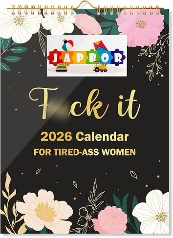 JAPBOR Aesthetic Floral Design Calendar - 2026 Abstract Flower Wall Calendar, 12 Months Hanging Planner with Thick Paper, Floral Themed Weekly Monthly Organizer for Home Office Living Room (14" x 11") in Kuwait