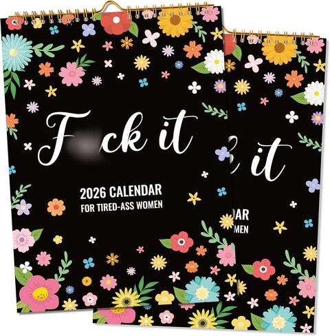 JAPBOR Aesthetic Floral Design Calendar - 2026 Abstract Flower Wall Calendar, 12 Months Hanging Planner with Thick Paper, Floral Themed Weekly Monthly Organizer for Home Office Living Room (14" x 11") in Kuwait