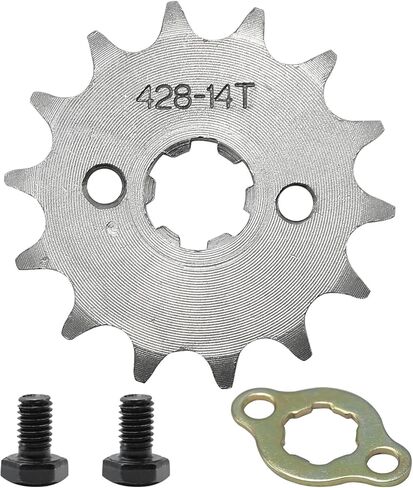 428 Chain Sprocket 12T 17mm Front Engine Sprocket Compatible with 50cc 70cc 110cc 125cc 140cc 160cc ATV Dirt Bike Quad TaoTao Roketa Sunl (12T, 17mm) in Kuwait
