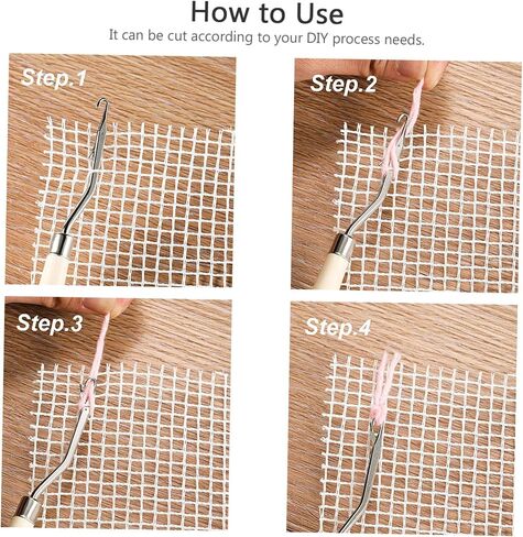 JOJOFUNY DIY MESH BRACE STIKING CANVAS WHITE TABESTRY لمشاريع الحرف المناسبة لصنع السجادة الوقايات التطريز وربط المزلاج in Saudi Arabia