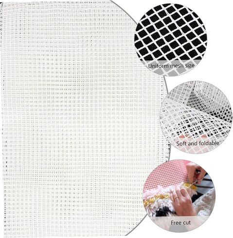 JOJOFUNY DIY MESH BRACE STIKING CANVAS WHITE TABESTRY لمشاريع الحرف المناسبة لصنع السجادة الوقايات التطريز وربط المزلاج in Saudi Arabia