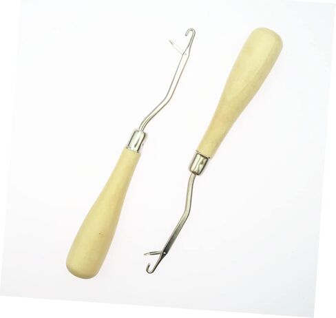 Holibanna 2pcs Latch Hook Crochet Needle Tool Handles for DIY Weaving Projects Ergonomic Design for Comfortable Use for Handmade Rugs and Crafts in Saudi Arabia