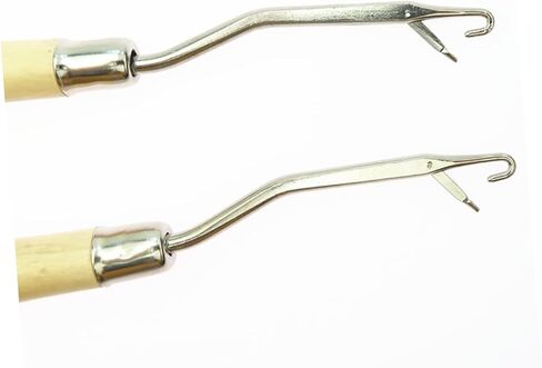 Holibanna 2pcs Latch Hook Crochet Needle Tool Handles for DIY Weaving Projects Ergonomic Design for Comfortable Use for Handmade Rugs and Crafts in Saudi Arabia