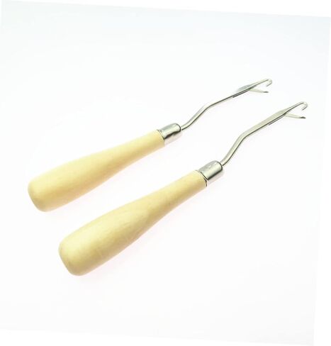 Holibanna 2pcs Latch Hook Crochet Needle Tool Handles for DIY Weaving Projects Ergonomic Design for Comfortable Use for Handmade Rugs and Crafts in Saudi Arabia